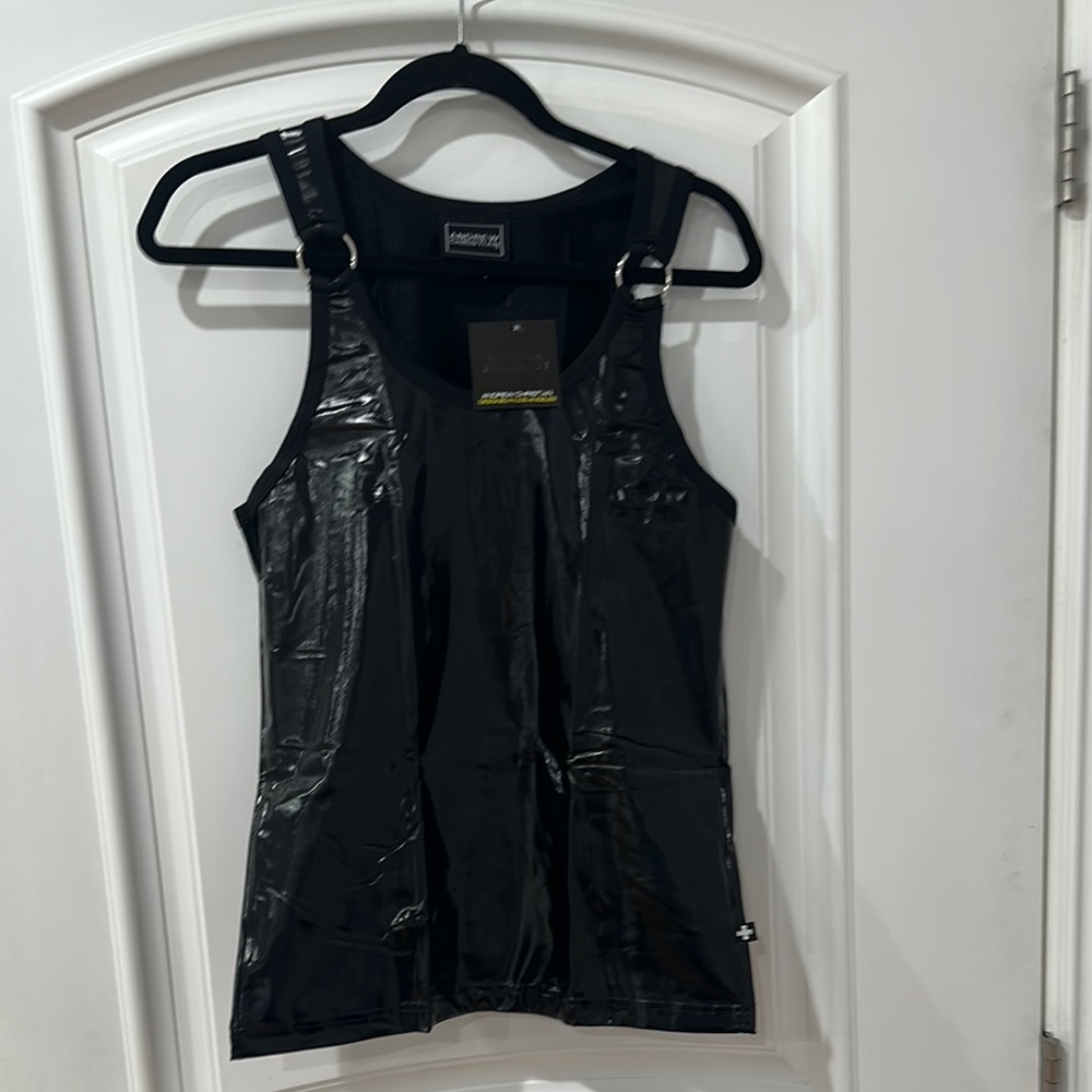 Andrew Christian Glossy Black Tank Top